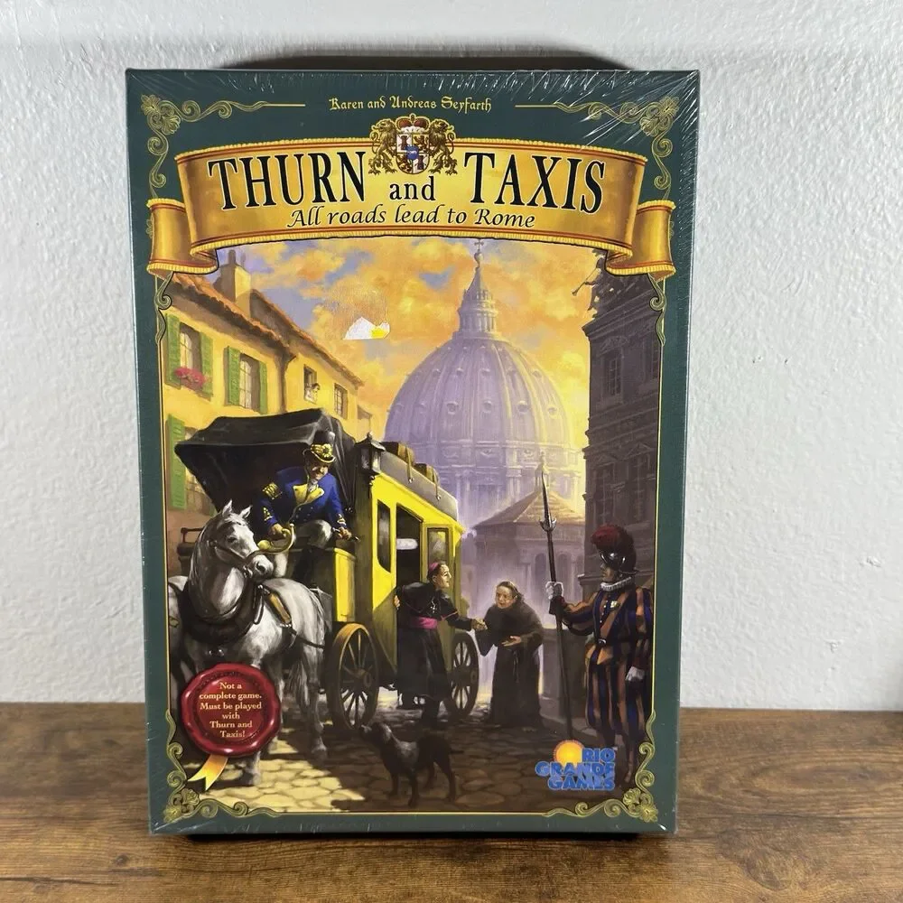 THURN AND TAXIS ALL ROADS LEAD TO ROME BOARD GAME EXPANSION RIO GRANDE GAMES NEW
